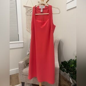 Evan-Picone Red Sleeveless Midi Dress Classic Career Size 6